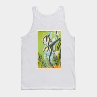 Angel fish at eastern garden aquarium, Florida postcard Tank Top